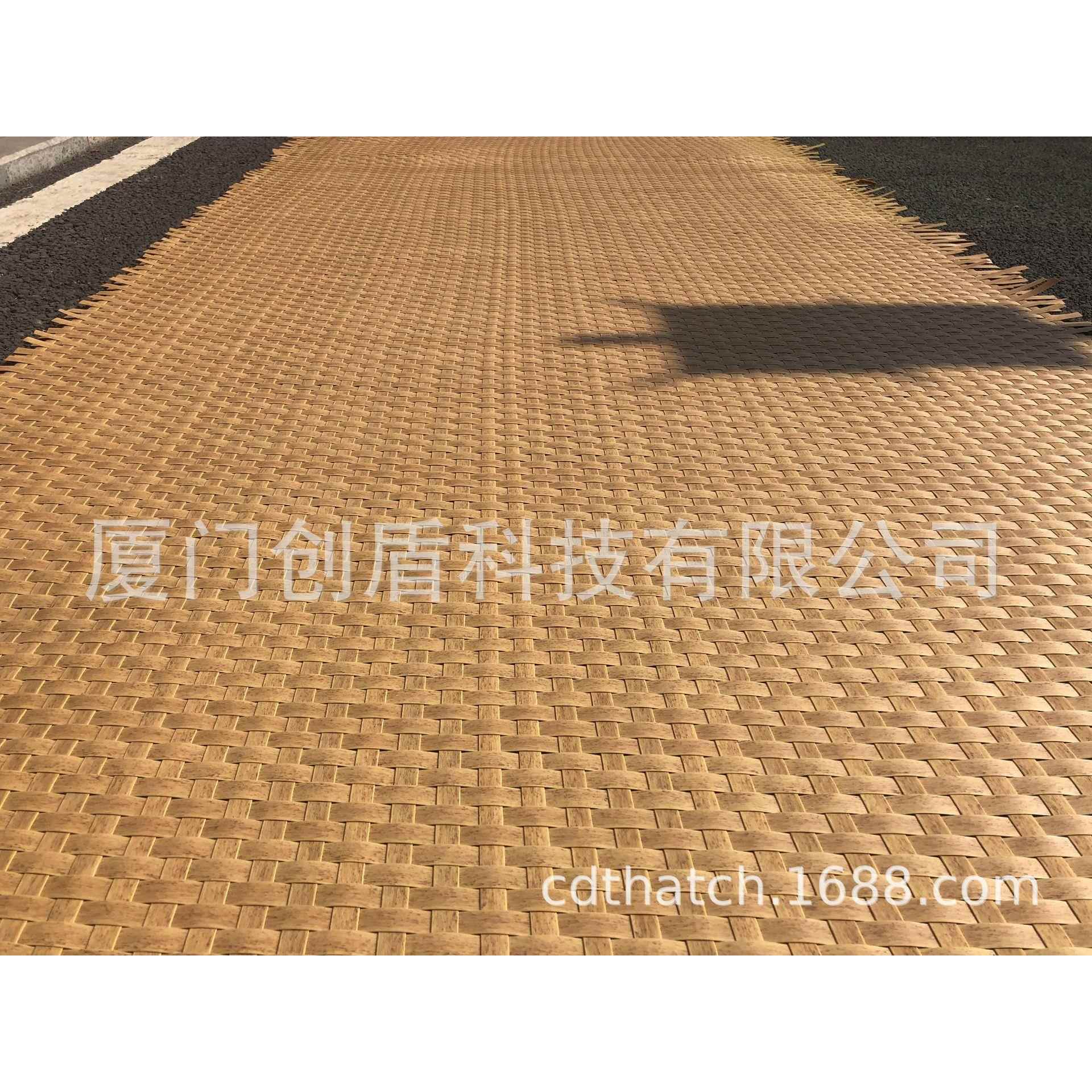 仿真竹席吊顶阻燃防火草席茅草塑料竹席景观吊顶装饰直供