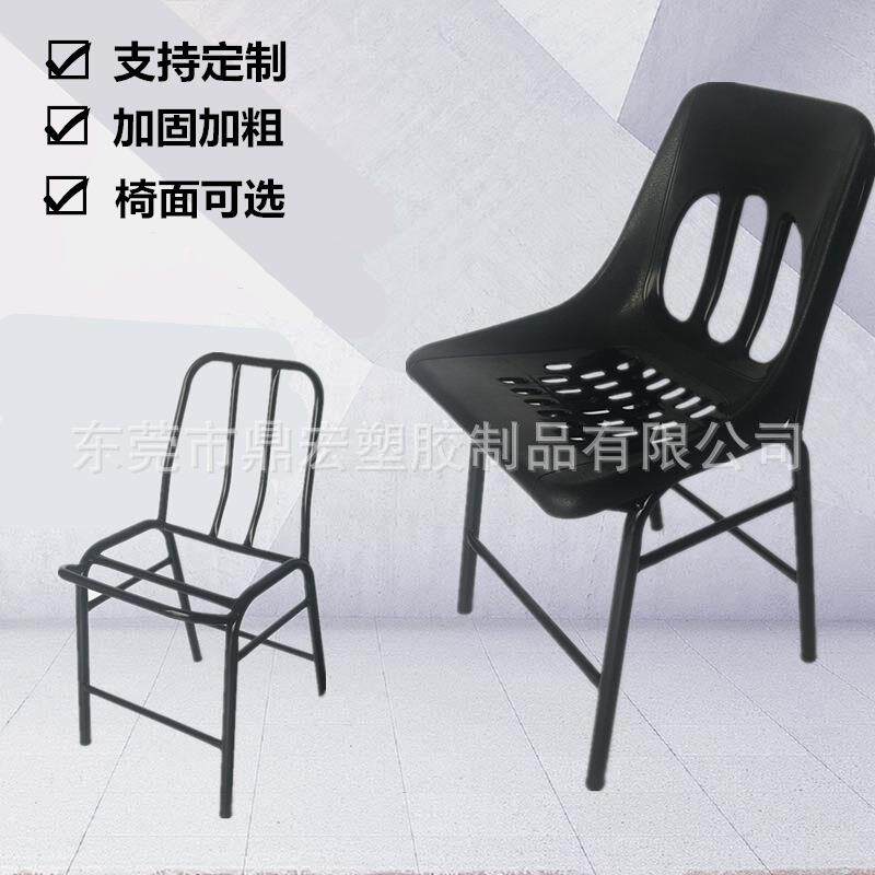 全加固防静电靠背椅塑胶椅凳工厂车间工作椅防静电铁脚加固塑料椅