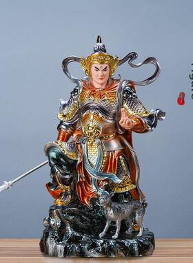 高端二郎神树脂神像杨戬哮天犬站像二郎显圣真君佛像客厅供奉摆件