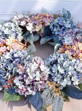 秋摆季款绿植欧式装蓝色绣球花环挂AL-65984饰新婚庆饰品件布置道