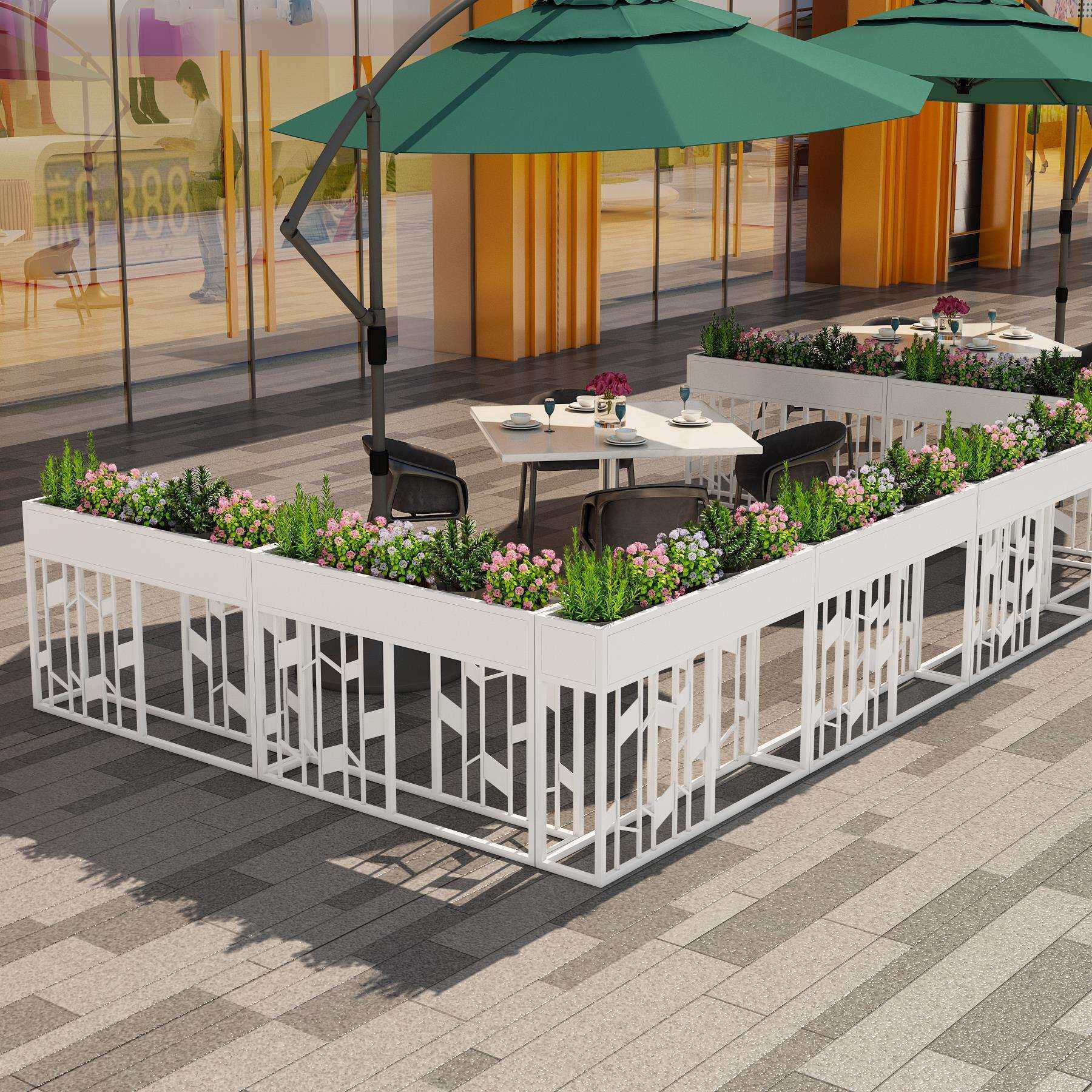 办公室餐厅不锈钢矮隔断酒店花架铁艺屏风围栏火锅店卡座栅栏