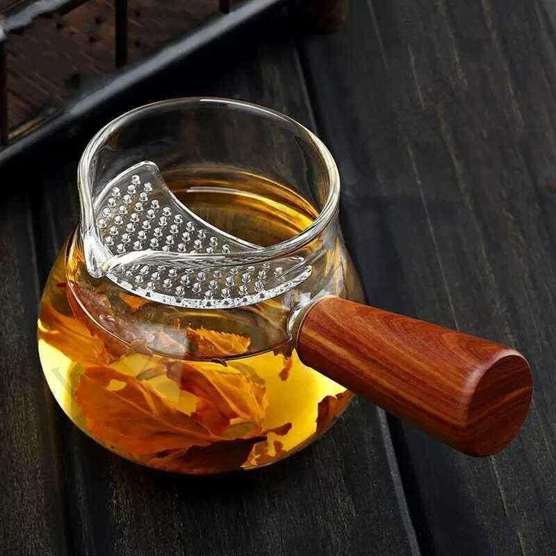 加厚高档月牙玻璃茶壶茶漏一体带过滤网泡绿茶器分茶杯公道杯茶具