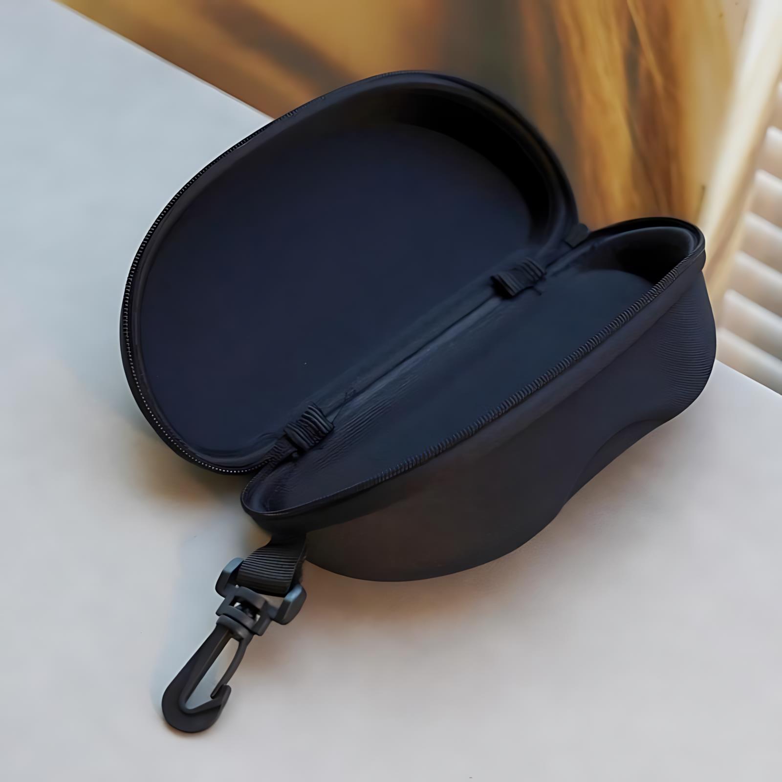 天猫正品眼镜盒防压便携挂钩抗压黑色男女户外太阳镜包大拉链高档