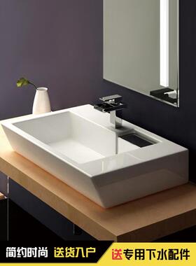 台面面盆、侧排水面盆、洗手盆、单盆陶瓷阳台洗衣机、侧排水面盆