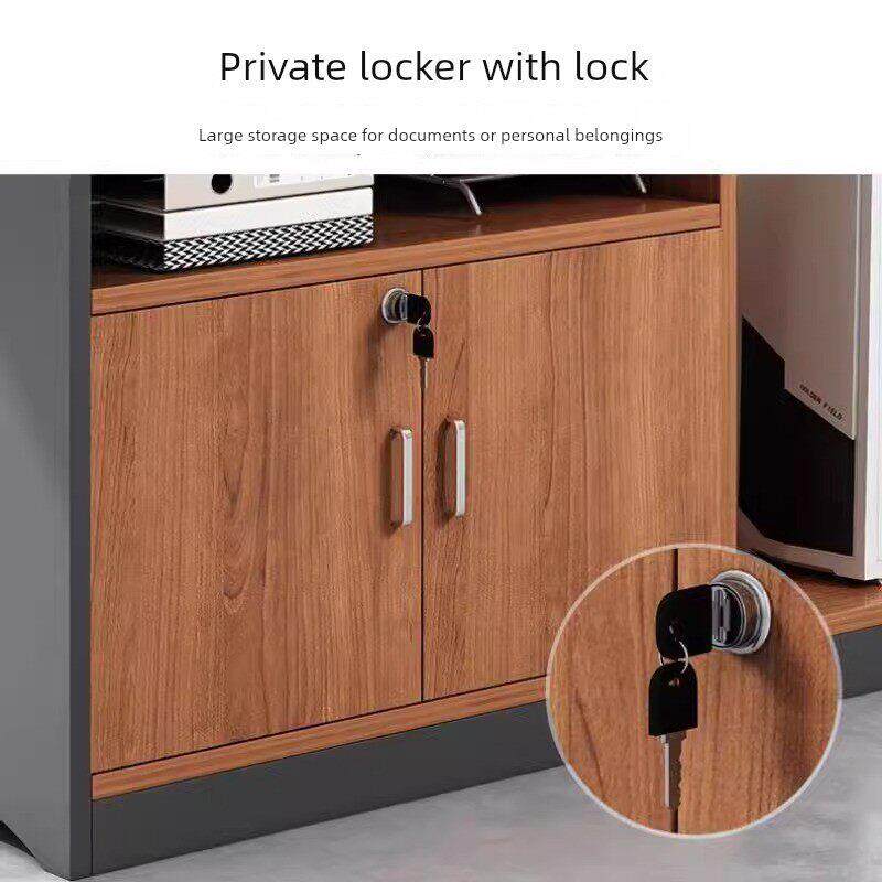 北欧轻奢办公桌员工位办公室桌椅组合简约现代财务桌台式职员单人