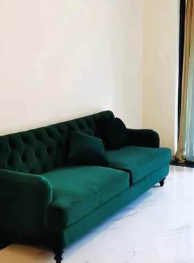 法复服装店三人sofa-985位小户型美式轻客奢厅卧式室酒店布艺沙发