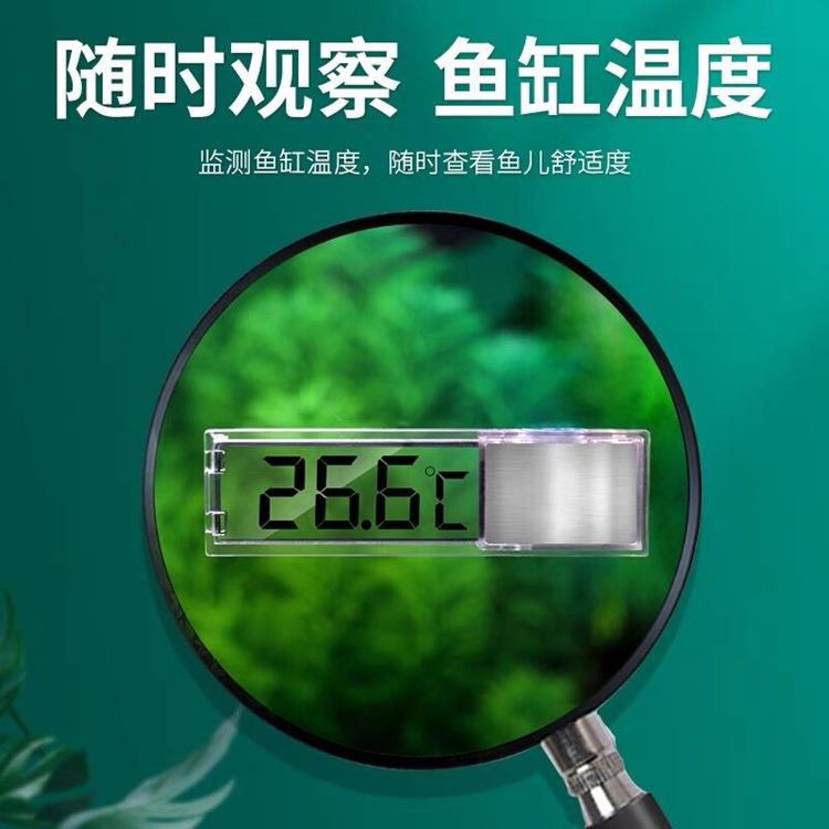 跨境电商爆款3D液晶透视温度计YK-50水族鱼缸温度表爬宠箱裸眼