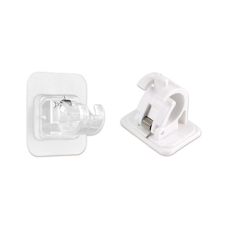 横杆粘钩伸缩杆挂杆杆托日式棍架黏贴式托架免打孔晾衣杆收缩杆