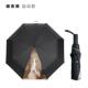 高档复古自折叠雨伞女雨两用遮阳晴伞黑胶动防太紫外线阳伞文艺