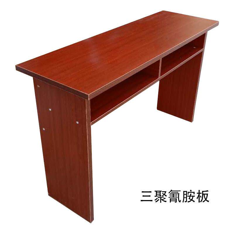 实木贴皮会议室双人会议桌条桌油漆培训桌椅组合长条形课桌三人位