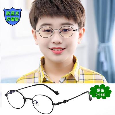 高档钛架儿学童眼防蓝光镜护镜目男防辐射电脑生近视游戏护眼平光