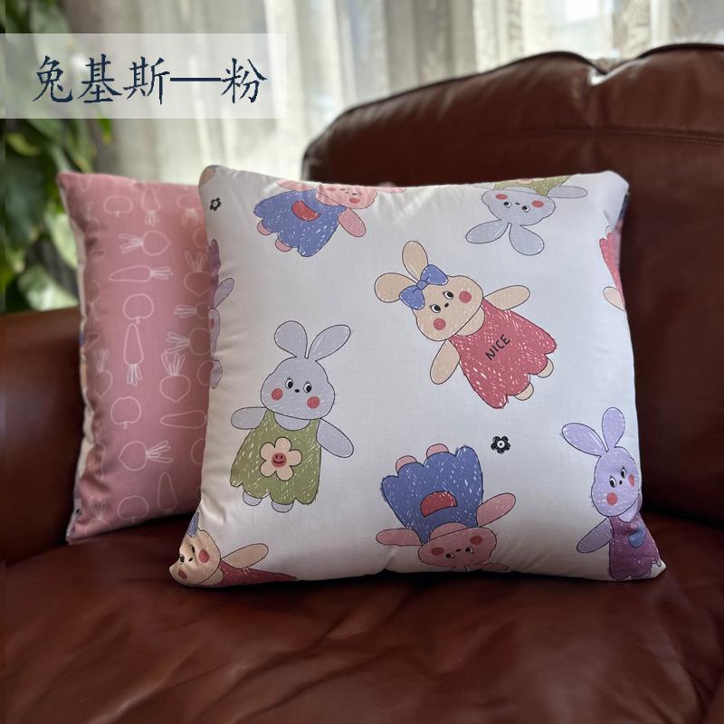 S588枕被两用纯靠垫汽车办DPD公大加厚午加睡休息被小被子抱棉靠