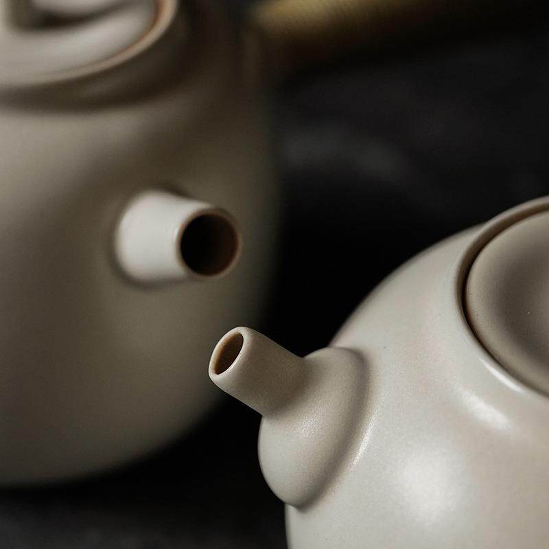 陶瓷侧把煮茶壶煮茶器套装陶壶白茶煮茶炉电陶炉煮茶陶瓷炉家