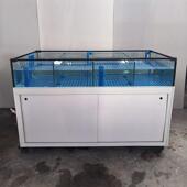 海鲜池商用制冷机一体平层虾蟹贝类超市饭店水产移动海鲜鱼缸定做
