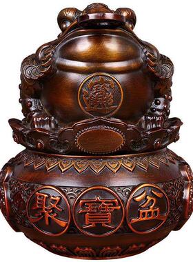 纯铜招财金蟾摆件聚财聚宝盆家居装饰工艺礼品摆饰三足蟾蜍店铺开