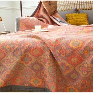 A类三层纱毛巾被沙发盖毯透气纯棉毯子床盖宿舍全棉纱布加厚床单