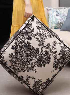 中古风坐墩形RYW方蒲团垫懒客人沙发用厅地毯坐垫网红脚踏民宿矮