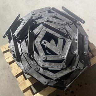 重型碳钢弯板链条304不锈钢工业传动链c2052 c2062大节距输送链条