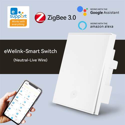 Smilewolf零火线Zigbee3.0智能开关面板智能家居易微联支持Alexa