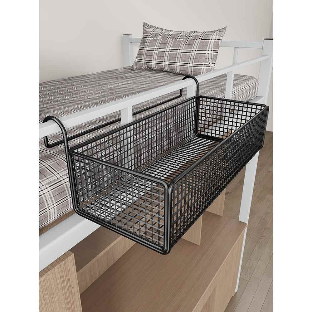 床头置物架宿舍床上零食收纳神器床边挂篮寝室上铺挂钩挂架收纳盒