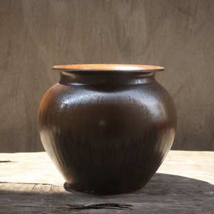 新中式手工景德镇陶瓷花瓶三件套酒店会所餐厅摆件陶罐花盆工艺品