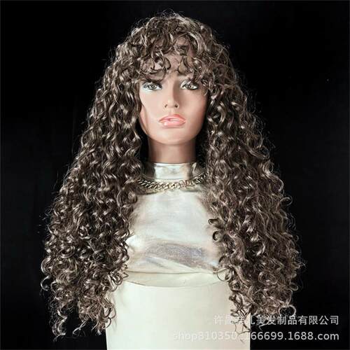 红薯网红拉美卷全头套30英寸到腰部 缠管长卷发非洲蓬松发套Wigs