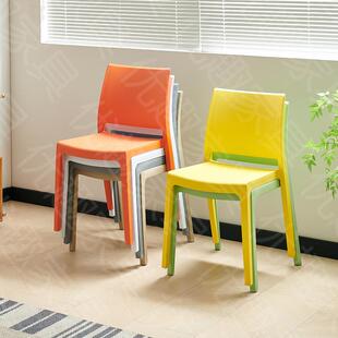 加厚塑料椅简约成人靠椅可叠放餐椅YQ 662家用背椅餐子桌凳户外休