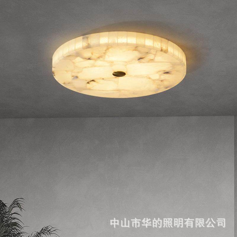 后现OUT代简约圆形云石吸顶灯客厅吸顶灯