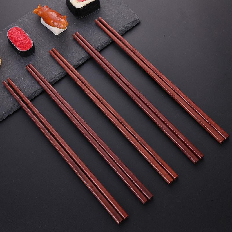 紫檀筷子，不上漆，不打蜡，家用天然实木，防滑，耐高温，新家庭