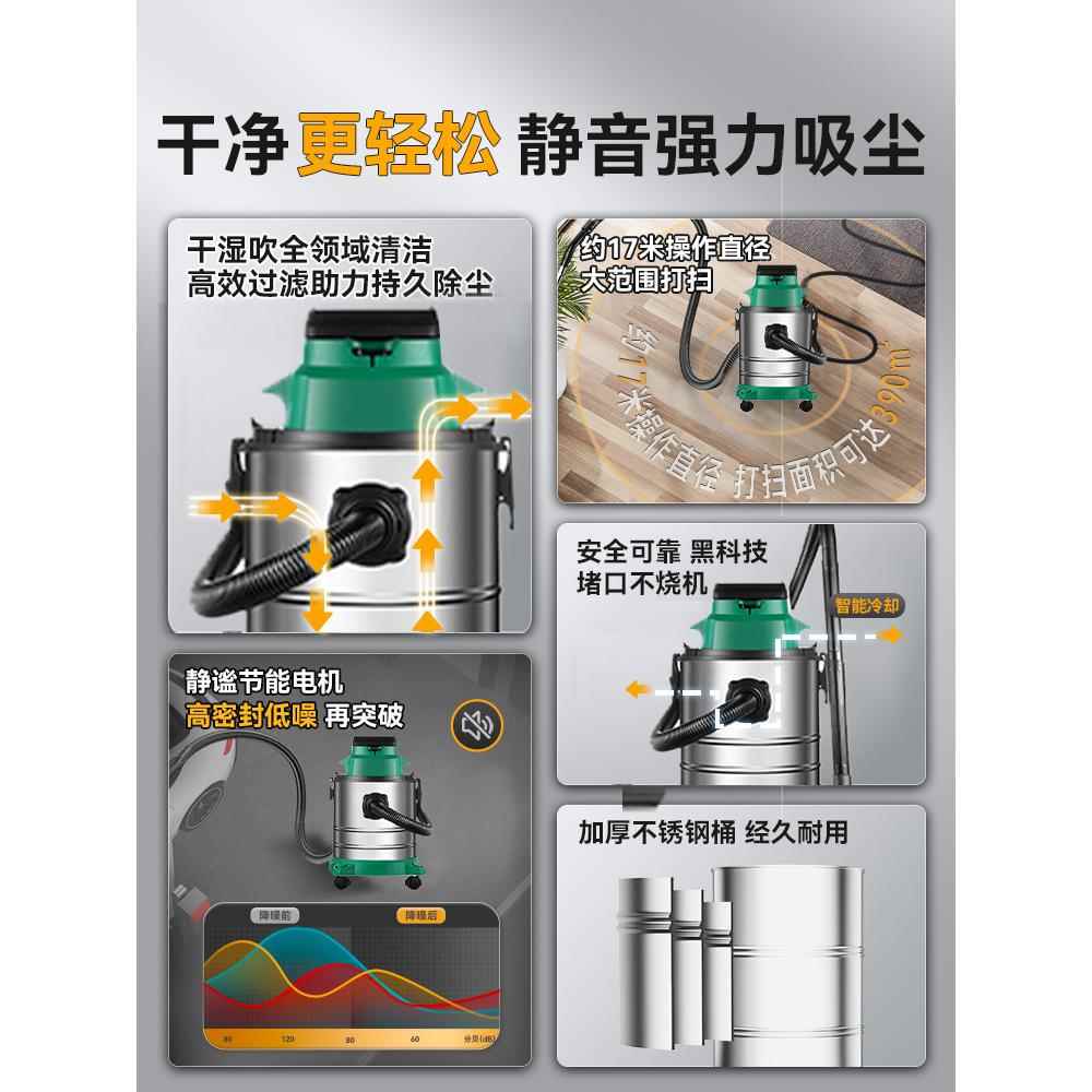 超杰充无吸尘器锂电业工级桶式车间仓线库商电GQT用超市工厂办公