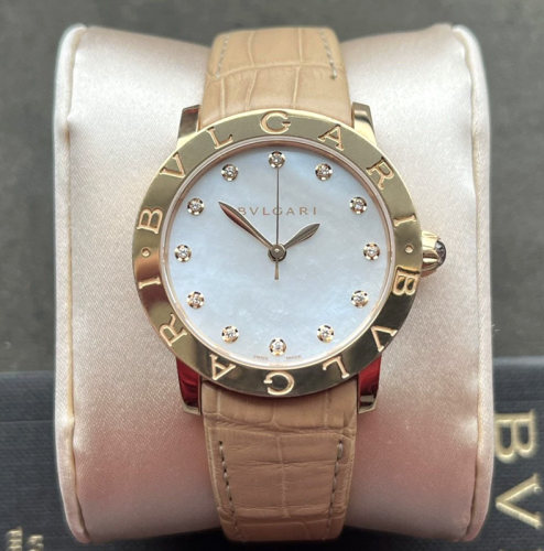 98新宝格丽BVLGARI BVLGARI系列101890自动机械女表18K玫瑰金正品