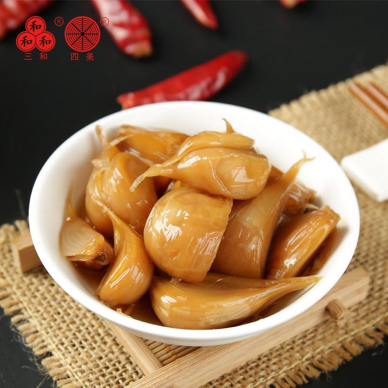 三和四美糖醋蒜375g瓶装大蒜头小咸菜扬州特产酱菜下饭菜自制糖蒜