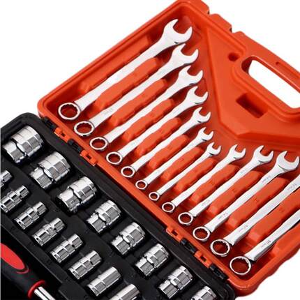 7RCK件套套筒轮扳手组合套装快速3棘大飞1.5mm开口梅花2扳手汽修