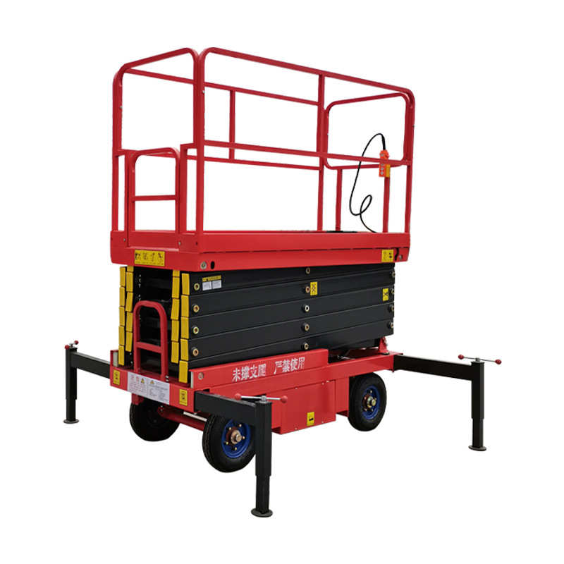 移动剪叉式升降机高空作业维修登高车 6-18米牵引式电动升降平台