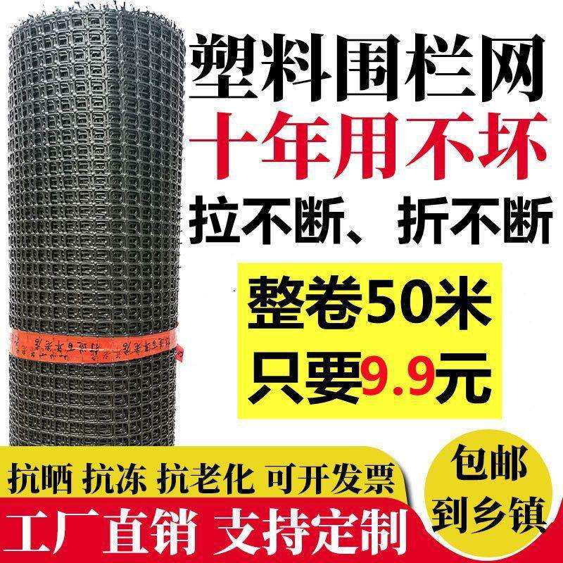 养鸡鸭护栏网塑料养殖网安全网黑色胶网防护网圈地围栏网格玉米网