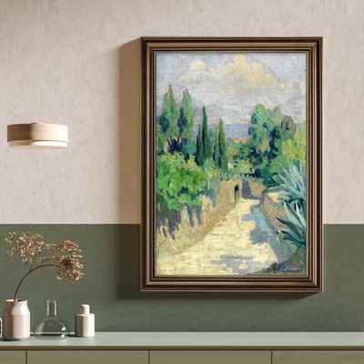 布兰酒奇名式画欧式装饰玄关装饰画印象派风欧式清新景美挂画店餐