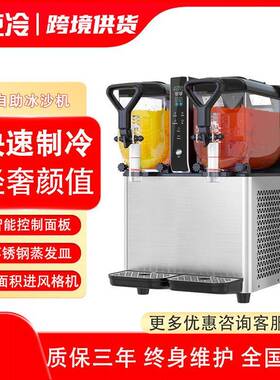 雪融机商用缸双缸三缸雪泥机冷饮机饮料果汁机自助冰沙机