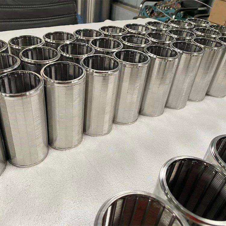 不锈钢砂磨机滤芯 钢丝缠绕楔形滤网