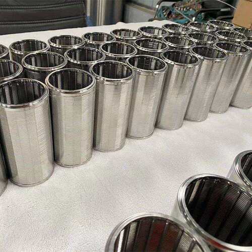 不锈钢砂磨机滤芯 钢丝缠绕楔形滤网