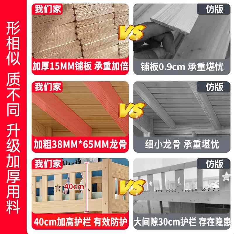 批上床组下高低床多功能合床床桌家用全实木儿童书桌S-15451衣柜