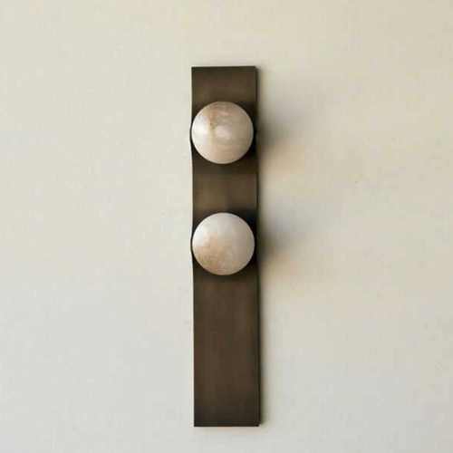 中古天然云石客厅壁灯设计师复古酒店走廊样板间卧室床头氛围