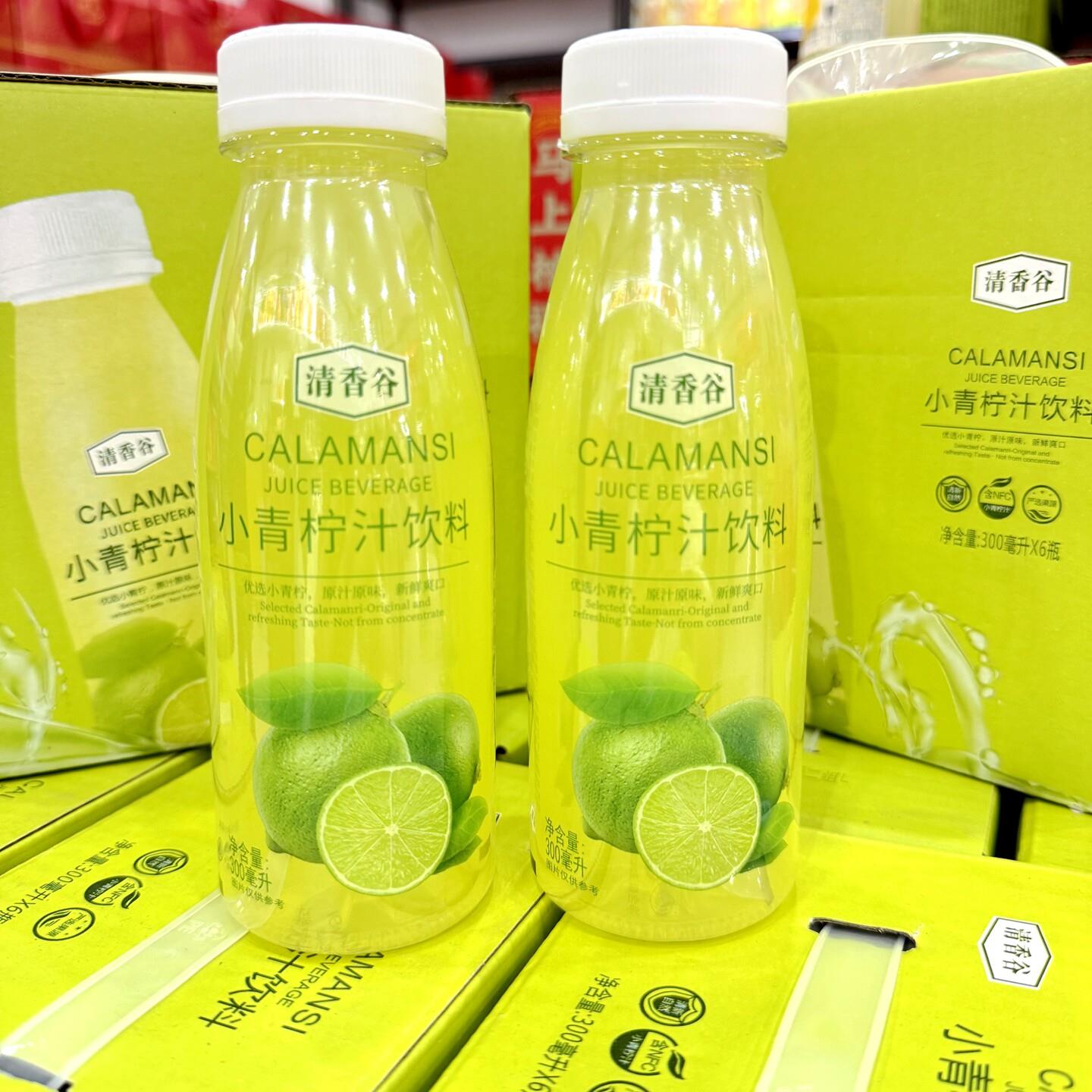清香谷小青柠汁饮料西梅汁果蔬饮料300ml*6瓶夏天饮品青柠汁即食