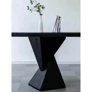 实木大板桌脚支架实木墩子岛台桌腿松木吧台侘寂中式茶桌脚边角几