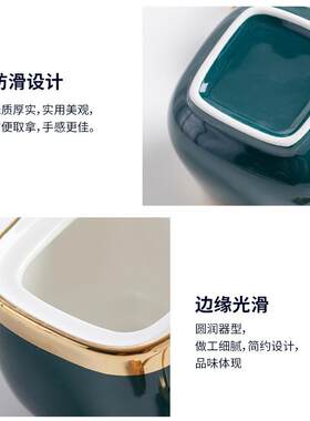 轻奢风陶瓷调料套装家用厨房用品调料罐油壶组合带托盘调味罐