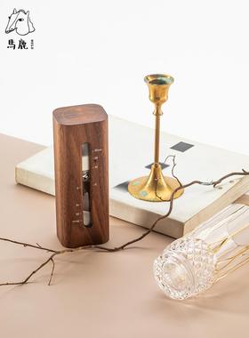 高档马制鹿沙漏计时器3分礼物定刻字办公桌钟摆件0桌面办公室实木