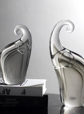 柏梵摆轻奢琉高璃象件客厅酒柜居档吉象家高升大象装饰柏梵品乔迁