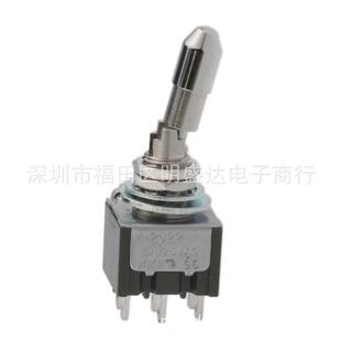 NKK进口钮子开关M-2022L 微型摇头开关M-2022LL4W01 锁存DPDT 6A