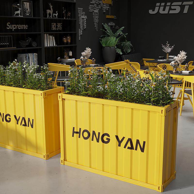 户外铁艺花箱栅栏花园室外花坛庭院装饰隔断护栏餐厅外摆围栏