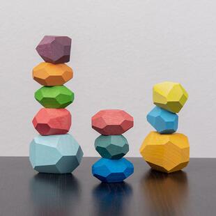 Colored Toy Children& Wooden Building Block Jenga 39;s Stone