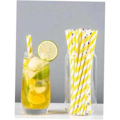 100pcs/Set Black Cocktail Straws Black Plastic Straw For Bir